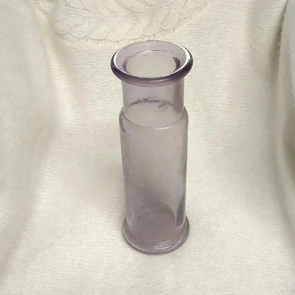 Purple Apothecary Glass Cylinder  Bottle - Picture 1 of 6